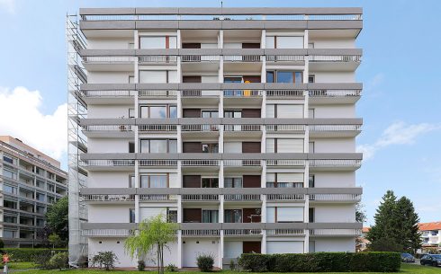 Lomeña: Rehabilitación de fachada edificios en Ciboure, junto al golf